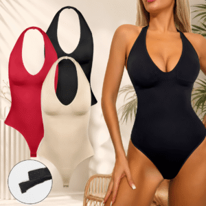Bodysuit Shapewear With Neck and Strap Two Wear Body Shaper