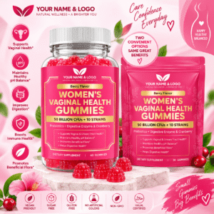 Sugar-Free Women’s Vaginal Health 50 Billion CFU Prebiotic and Probiotic Gummies
