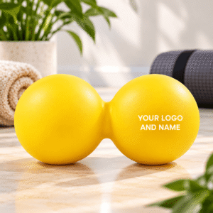 Custom Logo Peanut Massage Yoga Ball - Dual Pressure Point Massage Roller TPE Masssage Ball
