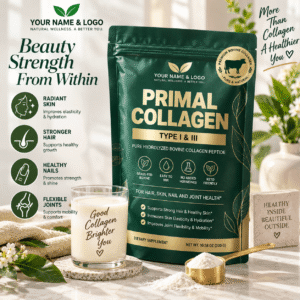 Pure Hydrolyzed Bovine Collagen Peptide Powder – Skin, Hair, Nails, Bones and Joint Support
