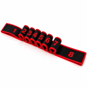 Custom Multi-Loop Polyester Digital Tension Resistance Band 8 Loops Flexible Elastic Yoga Strap for Stretching Exercise Belt