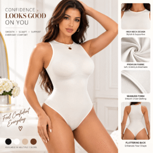 Womens High Compression Seamless Bodysuit Sleeveless Body Shaper Workout Waist Slimming Spandex/Nylon