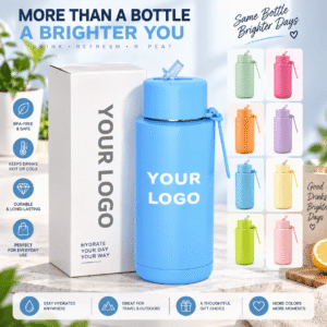 Premium Eco-Friendly 1000ml Stainless Steel Insulated Sports Water Bottle with Straw