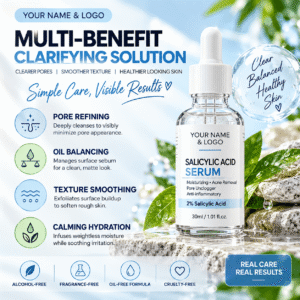 Skin Care Witch Hazel Portulaca Extracts Salicylic Acid Serum Moisturizing Soothing Firming Face Liquid Serum