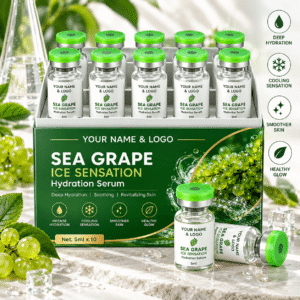 Korean Face Serum for Oily Skin Hydrating & Soothing for Seaweed Green Tea Aloe Vera Liquid Brightening Body