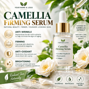 Organic Vegan Camellia Face & Body Serum Chamomile Hyaluronic Acid Paraben-free Firming Anti-wrinkle Moisturizing