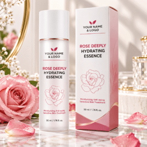 Rose Water Face Body Serum Moisturizing Anti-Aging Smoothing Paraben-free Organic Squalane Purslane Green Tea Aloe Vera