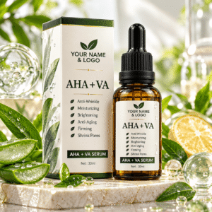 Liquid Face Serum Vitamin B5 Paraben-Free Brightening Anti-Aging Organic Vegan Centella Aloe Vera AHA Vitamin Facial