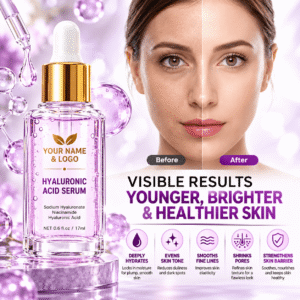 Moisturizing Hydrating Anti-Aging Anti-Wrinkle Cruelty-free Vitamin C Witch Hazel Hyaluronic Acid Face Serum Private Label