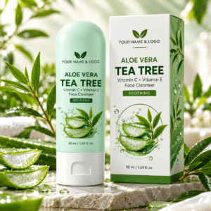 Tea Tree Facial Cleanser All Skin Types Private Label Vitamin C Vitamin E Face Wash Deep Cleansing Moisturizing