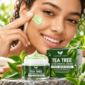 Korean Tea Tree Face Cream Salicylic Acid Hyaluronic Acid-Anti-Acne Moisturizing Repair Soothing Sulfate-Free Aloe Vera