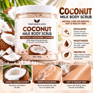 Coconut Milk Exfoliating and Moisturizing Body Scrub