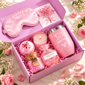 Unique New Year Christmas Thanksgiving Holiday Wedding Anniversary Valentine 7 Pieces Bath Spa Gift Box Sets for Women