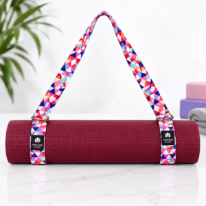 Custom Color Printed Logo Polyester Cotton Yoga Mat Carry Strap