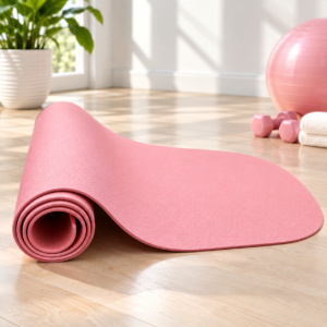 Eco-Friendly, Durable, Non-Slip Thick TPE Oval Curve Yoga Mat.