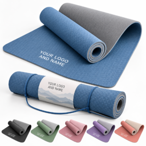 Eco-Friendly Professional 6mm Premium TPE Double-Colour Fitness Gym Yoga Mat