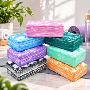 Custom Colour and Logo Non-Slip Surface Premium 180g Camouflage EVA Foam Block Fitness Stretching Toning Fitness Yoga Block