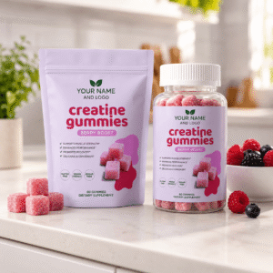 Creatine Monohydrate Gummies 8000mg – Vegan Sugar-Free Raspberry Cherry Flavor (Copy)