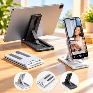 Gifts Universal Adjustable Waterproof ABS Plastic Folding Cell Phone Holder Stand Tablet 4.5-12.9 Inch