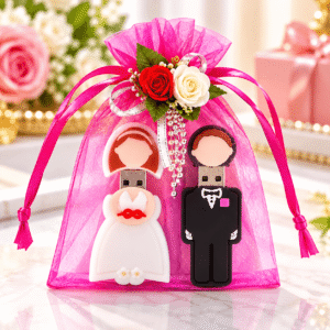 Customize Shape Color Logo New Design Wedding Usb Flash Bride and Groom Usb Stick Pen Drive PVC Wholesale Promotional USB