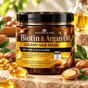 Organic Cream Hair Mask Sulfate-free Hyaluronic Acid Keratin Nourishing Color-Protection Biotin Argan Oil Smoothing