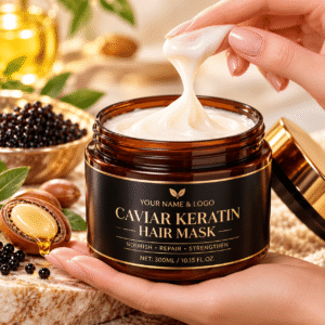 Moisturizing Caviar Keratin Hair Mask Argan Oil Collagen Smoothing Hair