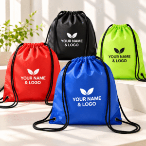 Large Eco 210D Oxford Drawstring Backpack Promotional Custom Sport Black Drawstring Bag Promotional Bag