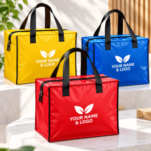 Zipper Laminated Non-woven Bags Custom Printed Non Woven Polypropylene Laminated Woven Shopping Tote Bag with Zipper