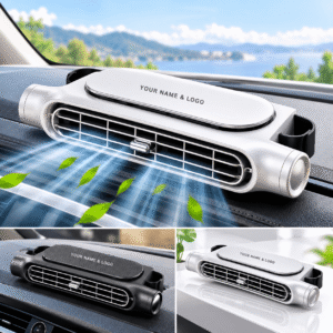 Car Rear Seat Fan 3 Speed Bladeless Headrest Fan Material Low Noise Car Headrest Fan Neck Fan