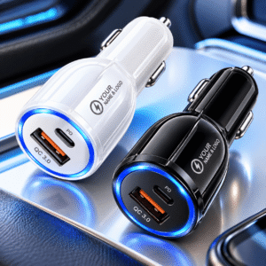 20W Dual-Port USB & USB-C Fast Car Charger