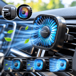 Car Seat Rear Interior Electric Fan Clip Vent Air Condition Outlet Cool Car Gadgets Summer Cooling