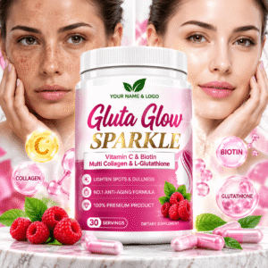 Gluta Glow Multi-Collagen Beauty Powder — Hair Skin Nail, Skin Glow Drinks