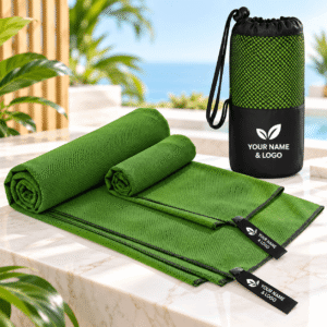 Microfiber Travel Towels Quick Dry 2 Pack Sport Towel Highly Absorbent With Mesh Bag for Promotional Gifts (35 * 75 cm)