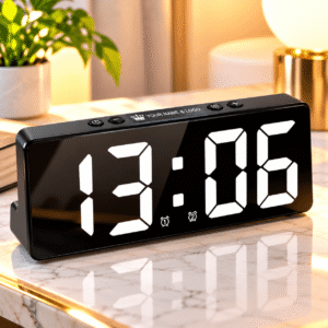 Voice-Control Digital LED Alarm Clock with Temperature Display
