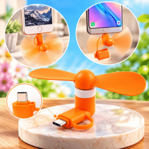 High Quality 2-in-1 Type C Micro USB Mini Cooler Fan for Plastic Battery Operated Outdoor Household Use