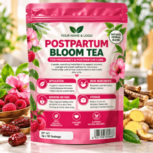 Postpartum Bloom Raspberry Leaf & Red Date Herbal Tea