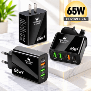 65W PD Fast Charging Wall Adapter with 5 Ports