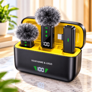 Wireless Lavalier Microphone with AI Noise Reduction