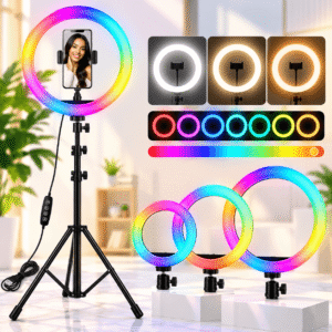 RGB LED Selfie Ring Light with 2.1m Tripod