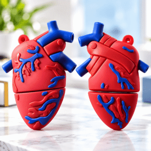 Custom Logo PVC USB 2.0 Flash Drive 16GB New Stock Heart, Liver, kidney Shape Encrypted Medical Body Organ