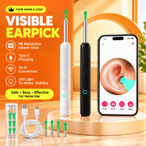 Smart Ear Cleaner with Camera & USB-C Charging